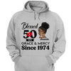 Customized 50th Birthday Shirts For Women, Blessed Birthday Tee Shirt, Custom Birthday Tee, Blessed By God, 1972 Birthday Shirt, Birthday Party Tee