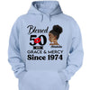 Customized 50th Birthday Shirts For Women, Blessed Birthday Tee Shirt, Custom Birthday Tee, Blessed By God, 1972 Birthday Shirt, Birthday Party Tee