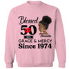 Customized 50th Birthday Shirts For Women, Blessed Birthday Tee Shirt, Custom Birthday Tee, Blessed By God, 1972 Birthday Shirt, Birthday Party Tee