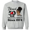 Customized 50th Birthday Shirts For Women, Blessed Birthday Tee Shirt, Custom Birthday Tee, Blessed By God, 1972 Birthday Shirt, Birthday Party Tee