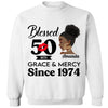 Customized 50th Birthday Shirts For Women, Blessed Birthday Tee Shirt, Custom Birthday Tee, Blessed By God, 1972 Birthday Shirt, Birthday Party Tee