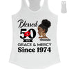 Customized 50th Birthday Shirts For Women, Blessed Birthday Tee Shirt, Custom Birthday Tee, Blessed By God, 1972 Birthday Shirt, Birthday Party Tee