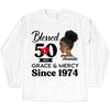 Customized 50th Birthday Shirts For Women, Blessed Birthday Tee Shirt, Custom Birthday Tee, Blessed By God, 1972 Birthday Shirt, Birthday Party Tee
