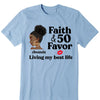 Customized Birthday Queen Faith and Favor Living My Blessed Life, Bling Shirt, Birthday Shirt Women, Birthday shirt