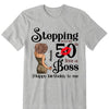 Customized Birthday Queen Stepping Into My 50th Live a Boss shirt, Faith and Favor Living My Blessed Life, Bling Shirt, Birthday Shirt Women, Birthday shirt