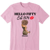 Vintage Customized Hello Fitty Shirt, Custom Birthday Shirt, Stepping Into 50 Like A Boss, 50th Birthday Shirt Ideas, 50th Birthday Shirts, 50th Birthday Shirt Ideas For Her