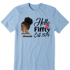 Vintage Customized Hello Fitty Shirt, Custom Birthday Shirt, Stepping Into 50 Like A Boss, 50th Birthday Shirt Ideas, 50th Birthday Shirts, 50th Birthday Shirt Ideas For Her