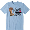 Vintage Customized Hello Fitty Shirt, Custom Birthday Shirt, Stepping Into 50 Like A Boss, 50th Birthday Shirt Ideas, 50th Birthday Shirts, 50th Birthday Shirt Ideas For Her