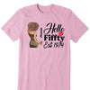 Vintage Customized Hello Fitty Shirt, Custom Birthday Shirt, Stepping Into 50 Like A Boss, 50th Birthday Shirt Ideas, 50th Birthday Shirts, 50th Birthday Shirt Ideas For Her