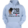 Customized Birthday Queen Faith and Favor Living My Blessed Life, Bling Shirt, Birthday Shirt Women, Birthday shirt