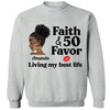 Customized Birthday Queen Faith and Favor Living My Blessed Life, Bling Shirt, Birthday Shirt Women, Birthday shirt