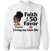 Customized Birthday Queen Faith and Favor Living My Blessed Life, Bling Shirt, Birthday Shirt Women, Birthday shirt