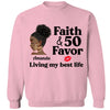 Customized Birthday Queen Faith and Favor Living My Blessed Life, Bling Shirt, Birthday Shirt Women, Birthday shirt