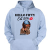 Vintage Customized Hello Fitty Shirt, Custom Birthday Shirt, Stepping Into 50 Like A Boss, 50th Birthday Shirt Ideas, 50th Birthday Shirts, 50th Birthday Shirt Ideas For Her