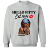 Vintage Customized Hello Fitty Shirt, Custom Birthday Shirt, Stepping Into 50 Like A Boss, 50th Birthday Shirt Ideas, 50th Birthday Shirts, 50th Birthday Shirt Ideas For Her