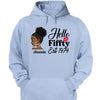 Vintage Customized Hello Fitty Shirt, Custom Birthday Shirt, Stepping Into 50 Like A Boss, 50th Birthday Shirt Ideas, 50th Birthday Shirts, 50th Birthday Shirt Ideas For Her