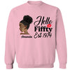 Vintage Customized Hello Fitty Shirt, Custom Birthday Shirt, Stepping Into 50 Like A Boss, 50th Birthday Shirt Ideas, 50th Birthday Shirts, 50th Birthday Shirt Ideas For Her