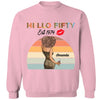 Customized Hello Fitty Shirt, Custom Birthday Shirt, Stepping into 50 Like a Boss, 50th birthday shirt Ideas, 50th Birthday Shirts, 50th Birthday Shirt Ideas For Her