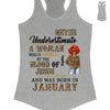 Never Underestimate A Woman Who Is Covered By The Blood Of Jesus And Was Born In Shirt, Birthday Month Shirt, Custom Month of Women Birthday Shirt, 50th birthday shirt