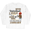 Never Underestimate A Woman Who Is Covered By The Blood Of Jesus And Was Born In Shirt, Birthday Month Shirt, Custom Month of Women Birthday Shirt, 50th birthday shirt