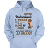 Never Underestimate A Woman Who Is Covered By The Blood Of Jesus And Was Born In Shirt, Birthday Month Shirt, Custom Month of Women Birthday Shirt, 50th birthday shirt