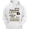 Never Underestimate A Woman Who Is Covered By The Blood Of Jesus And Was Born In Shirt, Birthday Month Shirt, Custom Month of Women Birthday Shirt, 50th birthday shirt