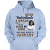 Never Underestimate A Woman Who Is Covered By The Blood Of Jesus And Was Born In Shirt, Birthday Month Shirt, Custom Month of Women Birthday Shirt, 50th birthday shirt