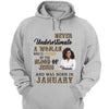 Never Underestimate A Woman Who Is Covered By The Blood Of Jesus And Was Born In Shirt, Birthday Month Shirt, Custom Month of Women Birthday Shirt, 50th birthday shirt