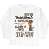 Never Underestimate A Woman Who Is Covered By The Blood Of Jesus And Was Born In Shirt, Birthday Month Shirt, Custom Month of Women Birthday Shirt, 50th birthday shirt