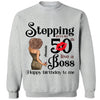 Customized Birthday Queen Stepping Into My 50th Live a Boss shirt, Faith and Favor Living My Blessed Life, Bling Shirt, Birthday Shirt Women, Birthday shirt