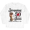 Customized Birthday Queen Stepping Into My 50th Live a Boss shirt, Faith and Favor Living My Blessed Life, Bling Shirt, Birthday Shirt Women, Birthday shirt