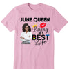Personalized Birthday Month Shirt, Name and Age Birthday Shirt, Custom Birthday Women Shirt, Living My Best Life Shirt