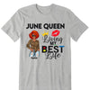 Personalized Birthday Month Shirt, Name and Age Birthday Shirt, Custom Birthday Women Shirt, Living My Best Life Shirt