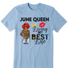 Personalized Birthday Month Shirt, Name and Age Birthday Shirt, Custom Birthday Women Shirt, Living My Best Life Shirt