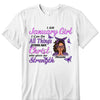 Personalized Birthday Month Shirt, Name and Age Birthday Shirt, Custom Birthday Women Shirt, I Can All Things Though Christ Who Give Me Strengh Shirt