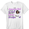 Personalized Birthday Month Shirt, Name and Age Birthday Shirt, Custom Birthday Women Shirt, I Can All Things Though Christ Who Give Me Strengh Shirt