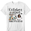 Personalized Birthday Month Shirt, Name and Age Birthday Shirt, Custom Birthday Women Shirt, I May Not Be Perfect But Jesus Think I'm To Die For Shirt