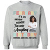 Personalized Custom Birthday Month Shirt, Name and Age Birthday Shirt, Custom Birthday Women Shirt, It's My Birthday Month I'm Now Accepting Birthday Dinners, Luches and Gifts Shirt