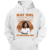 Personalized Custom Birthday Month Shirt, Name and Age Birthday Shirt, Custom Birthday Women Shirt, I Love The Woman I've Become Because I Fought To Become Her Shirt