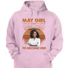 Personalized Custom Birthday Month Shirt, Name and Age Birthday Shirt, Custom Birthday Women Shirt, I Love The Woman I've Become Because I Fought To Become Her Shirt