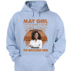 Personalized Custom Birthday Month Shirt, Name and Age Birthday Shirt, Custom Birthday Women Shirt, I Love The Woman I've Become Because I Fought To Become Her Shirt