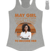 Personalized Custom Birthday Month Shirt, Name and Age Birthday Shirt, Custom Birthday Women Shirt, I Love The Woman I've Become Because I Fought To Become Her Shirt