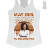 Personalized Custom Birthday Month Shirt, Name and Age Birthday Shirt, Custom Birthday Women Shirt, I Love The Woman I've Become Because I Fought To Become Her Shirt