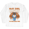 Personalized Custom Birthday Month Shirt, Name and Age Birthday Shirt, Custom Birthday Women Shirt, I Love The Woman I've Become Because I Fought To Become Her Shirt
