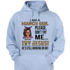 Personalized Birthday Month Shirt, Name and Age Birthday Shirt, Custom Birthday Women Shirt, I Am A Girl Please Don't Try Me Shirt, Try Jesus He's Still Working On Me Shirt