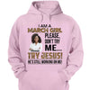 Personalized Photo Birthday Month Shirt, Name and Age Birthday Shirt, Custom Birthday Women Shirt, I Am A Girl Please Don't Try Me Shirt, Try Jesus He's Still Working On Me Shirt