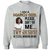 Personalized Photo Birthday Month Shirt, Name and Age Birthday Shirt, Custom Birthday Women Shirt, I Am A Girl Please Don't Try Me Shirt, Try Jesus He's Still Working On Me Shirt