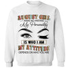 Personalized Birthday Month Shirt, Name and Age Birthday Shirt, Custom Birthday Women Shirt, Girl Make No Mistake My Personality Is Who I Am My Attitude Depends On Who You Are Shirt
