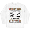 Personalized Birthday Month Shirt, Name and Age Birthday Shirt, Custom Birthday Women Shirt, Girl Make No Mistake My Personality Is Who I Am My Attitude Depends On Who You Are Shirt
