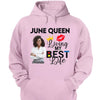 Personalized Birthday Month Shirt, Name and Age Birthday Shirt, Custom Birthday Women Shirt, Living My Best Life Shirt